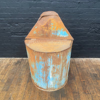 Industrial powerhouse props prop rental hire vintage movie film set dec blue ribbed bin 1