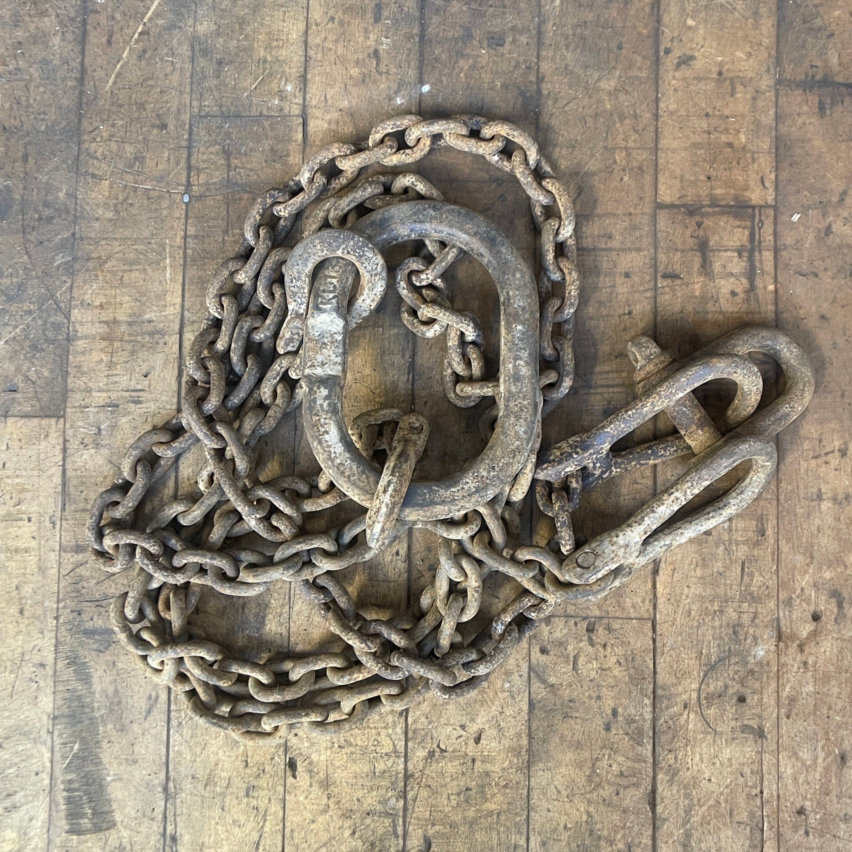 Industrial powerhouse props prop rental hire vintage movie film set dec chain hook eye rusty 1