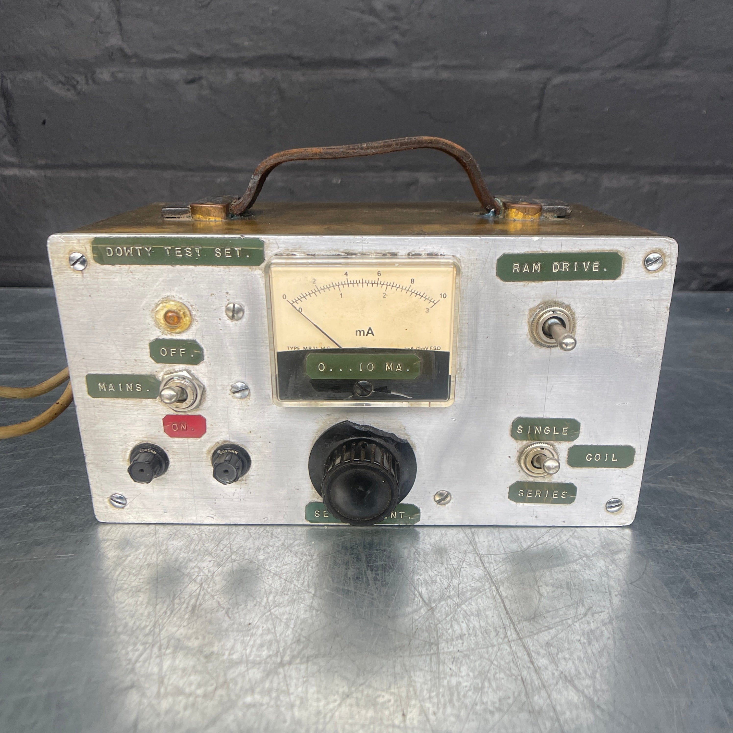 Industrial powerhouse props prop rental hire vintage movie film set dec dowty test set electrical scientific