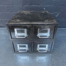 Industrial powerhouse props prop rental hire vintage movie film set dec drawer drawers metal steel cabinet index card black