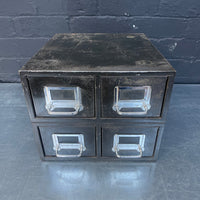 Industrial powerhouse props prop rental hire vintage movie film set dec drawer drawers metal steel cabinet index card black