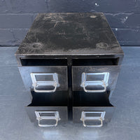 Industrial powerhouse props prop rental hire vintage movie film set dec drawer drawers metal steel cabinet index card black open