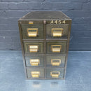 Industrial powerhouse props prop rental hire vintage movie film set dec eight drawers drawers filing index