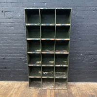 Industrial powerhouse props prop rental hire vintage movie film set dec engineers shelving pigeonholes shelves green unit