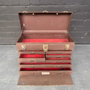 Industrial powerhouse props prop rental hire vintage movie film set dec engineers tool case box brown