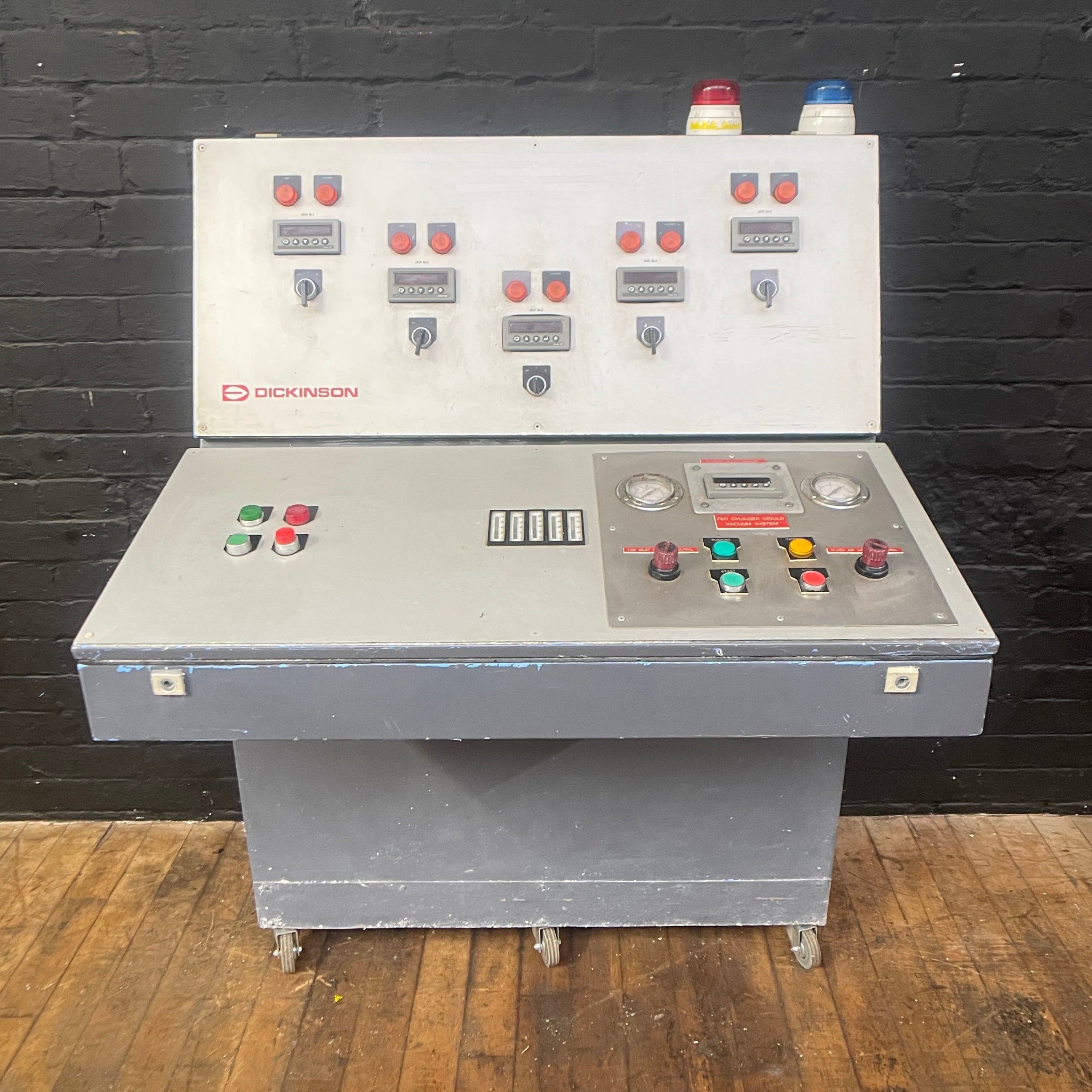 Industrial powerhouse props prop rental hire vintage movie film set dec factory control unit console electrical system switchgear
