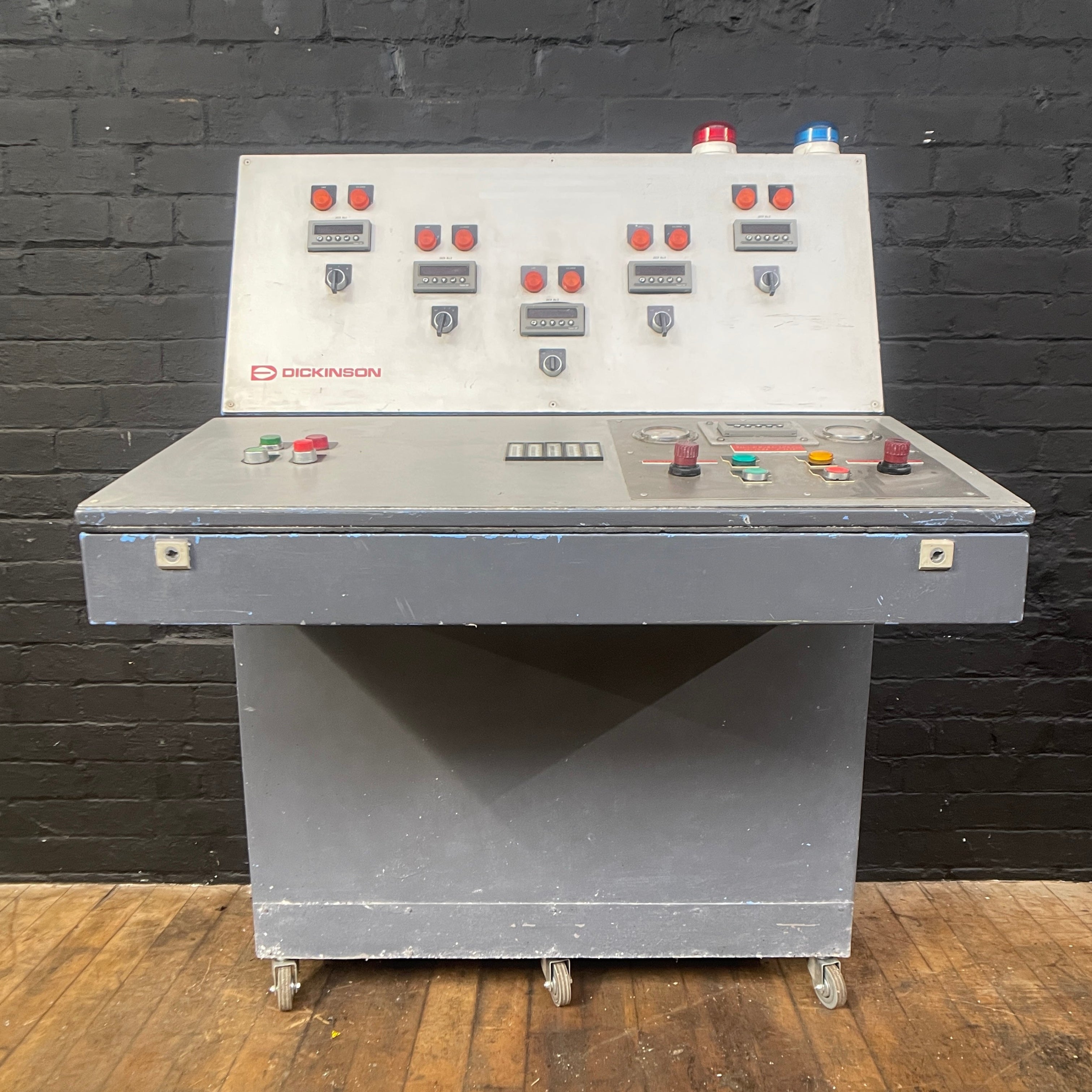 Industrial powerhouse props prop rental hire vintage movie film set dec factory control unit console electrical system switchgear 1