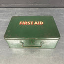 Industrial powerhouse props prop rental hire vintage movie film set dec first aid tin box green