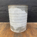 Industrial powerhouse props prop rental hire vintage movie film set dec galvanised bin drum ash ribbed
