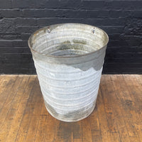 Industrial powerhouse props prop rental hire vintage movie film set dec galvanised bin drum ash ribbed 1