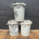 Industrial powerhouse props prop rental hire vintage movie film set dec galvanised bin with lid
