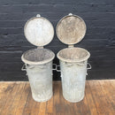 Industrial powerhouse props prop rental hire vintage movie film set dec galvanised bin with lid 5