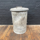 Industrial powerhouse props prop rental hire vintage movie film set dec galvanised bin with lid 6