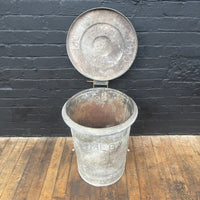 Industrial powerhouse props prop rental hire vintage movie film set dec galvanised bin with lid 8