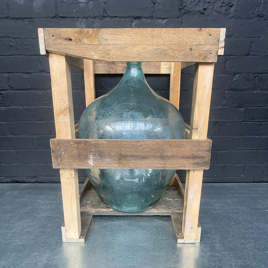 Green glass demijohn carboy Qty 1