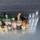 Industrial powerhouse props prop rental hire vintage movie film set dec green clear brown old vintage bottles drinks apothecary chemist 1890s 1900s 1910s 1920s 1930s  2