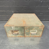 Industrial powerhouse props prop rental hire vintage movie film set dec green metal drawers