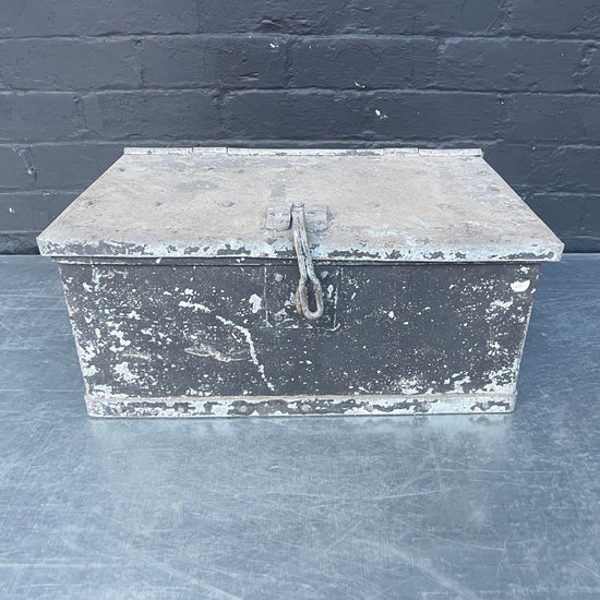 Lead lined box with tools Qty 1