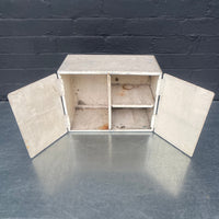 Industrial powerhouse props prop rental hire vintage movie film set dec medical cabinet cupboard first aid metal white