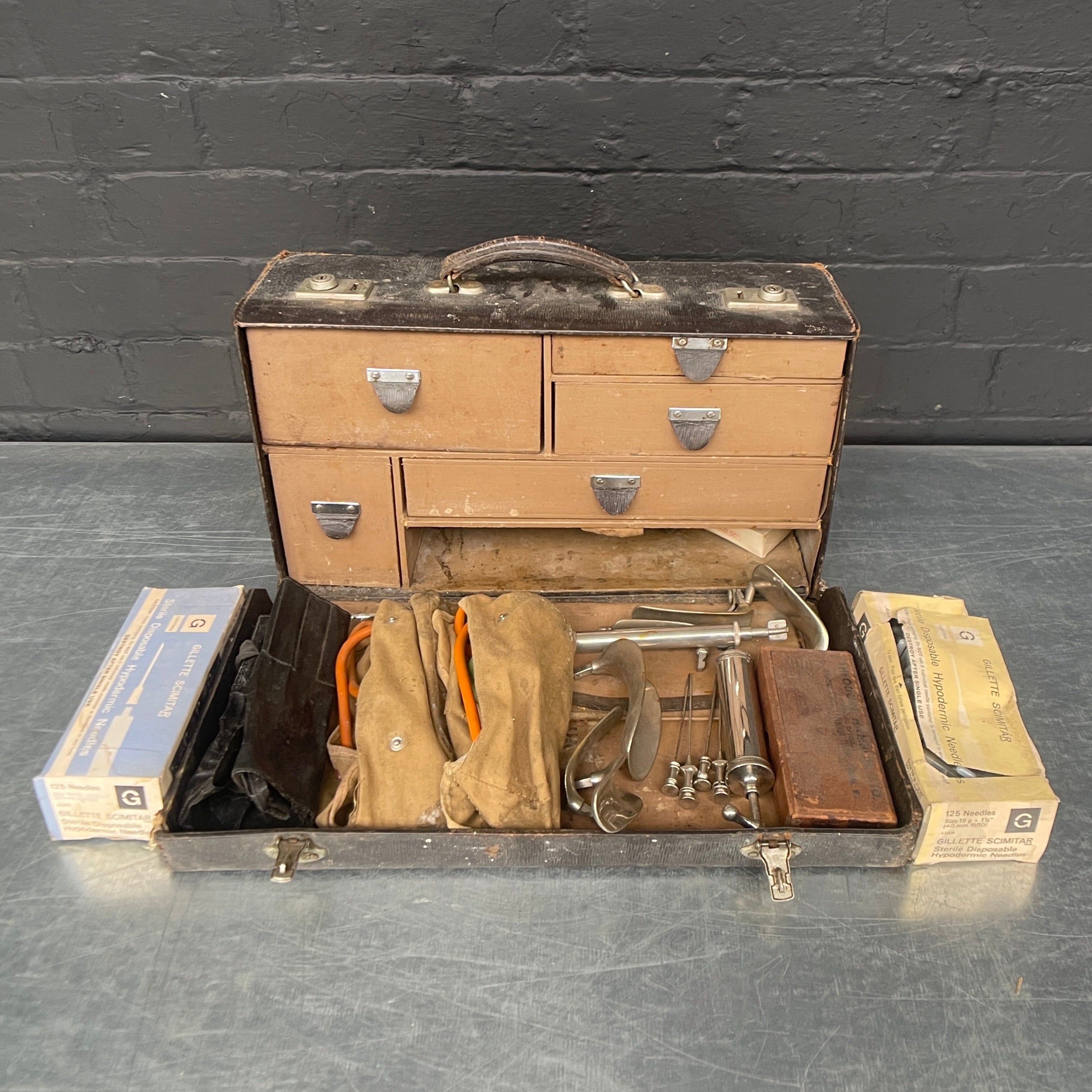 Industrial powerhouse props prop rental hire vintage movie film set dec medical kit box cabinet