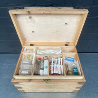 Industrial powerhouse props prop rental hire vintage movie film set dec medical kit box case wooden