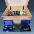 Industrial powerhouse props prop rental hire vintage movie film set dec medical kit box case wooden 1