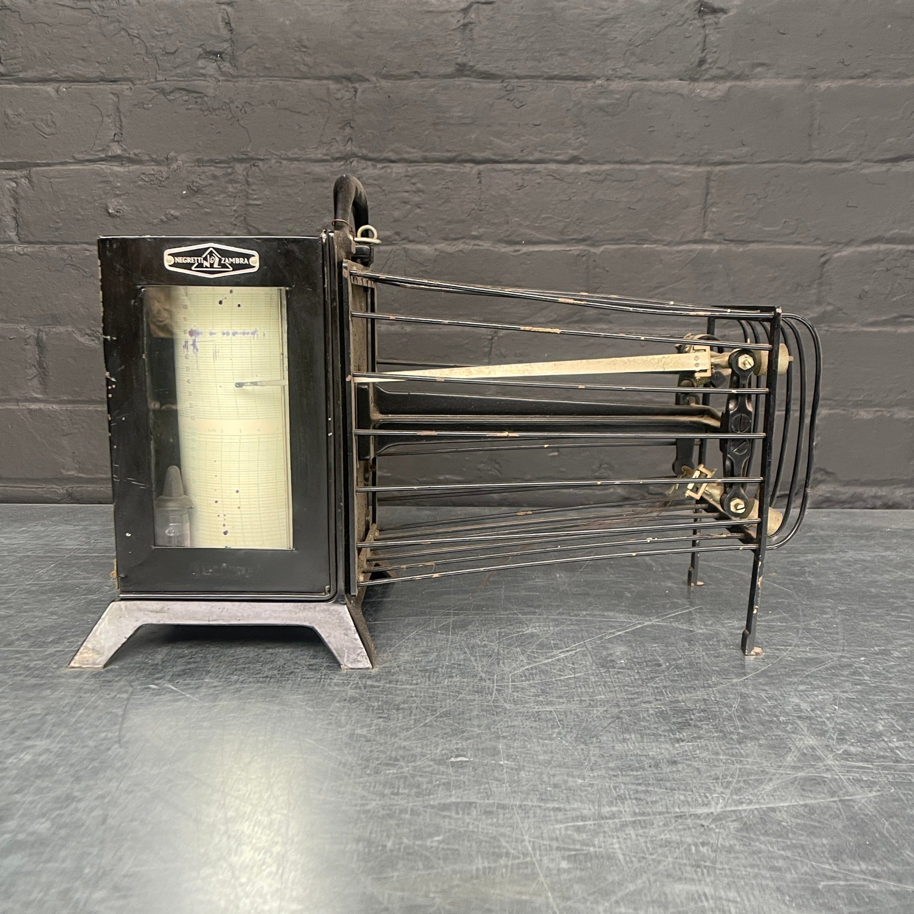 Industrial powerhouse props prop rental hire vintage movie film set dec meter antique barograph moisture