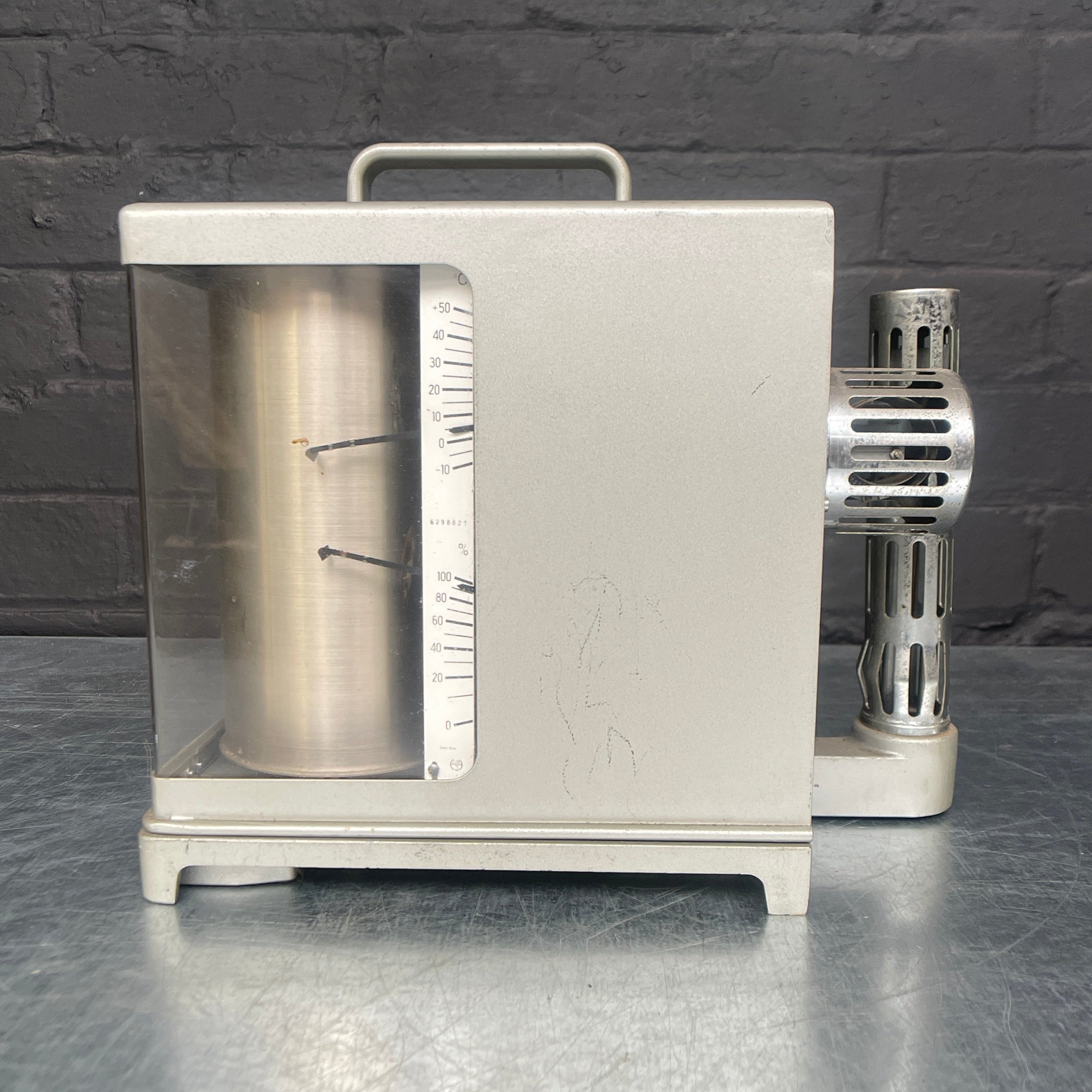 Industrial powerhouse props prop rental hire vintage movie film set dec meter antique barograph moisture 6