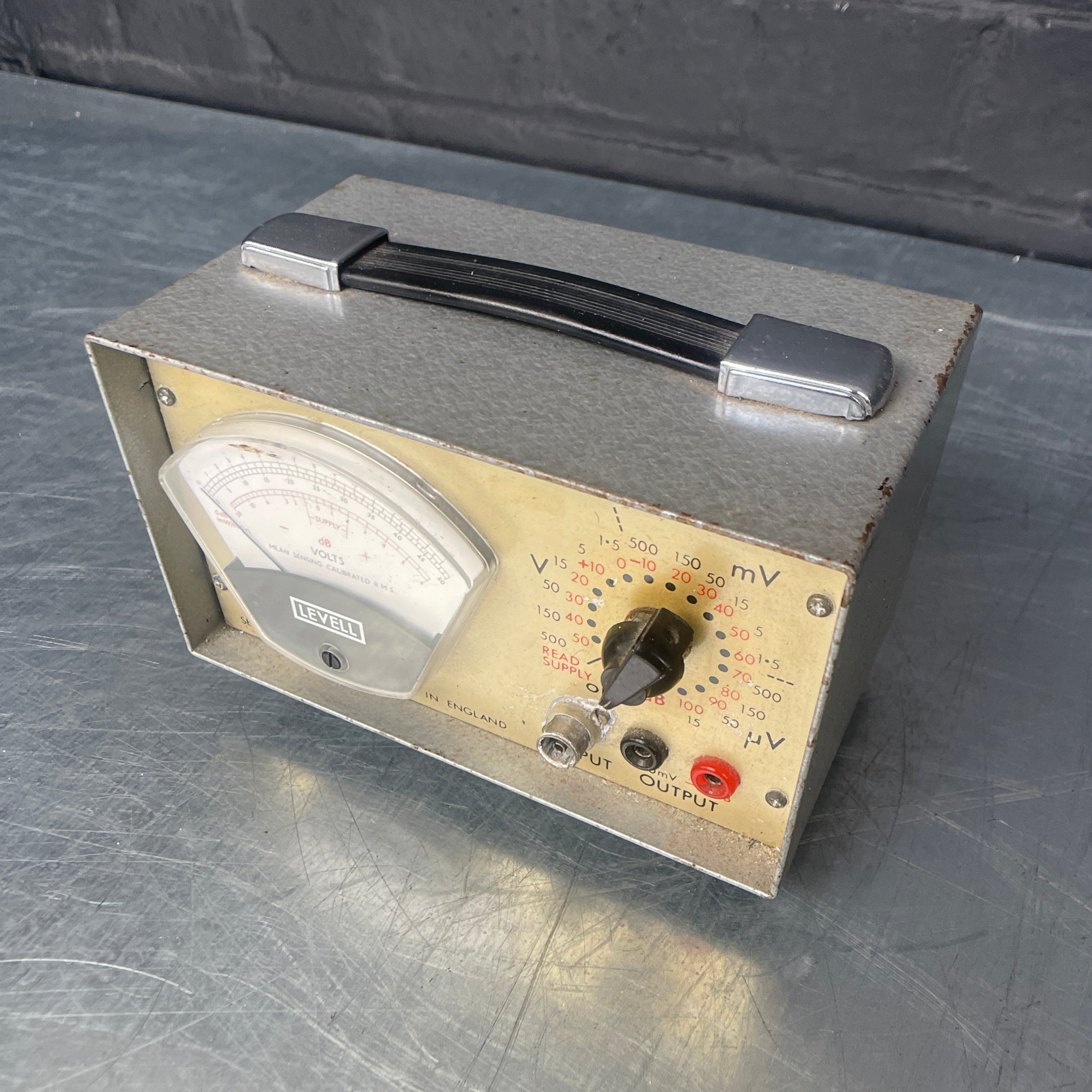 Industrial powerhouse props prop rental hire vintage movie film set dec micro volt meter electrical scientific tester 1