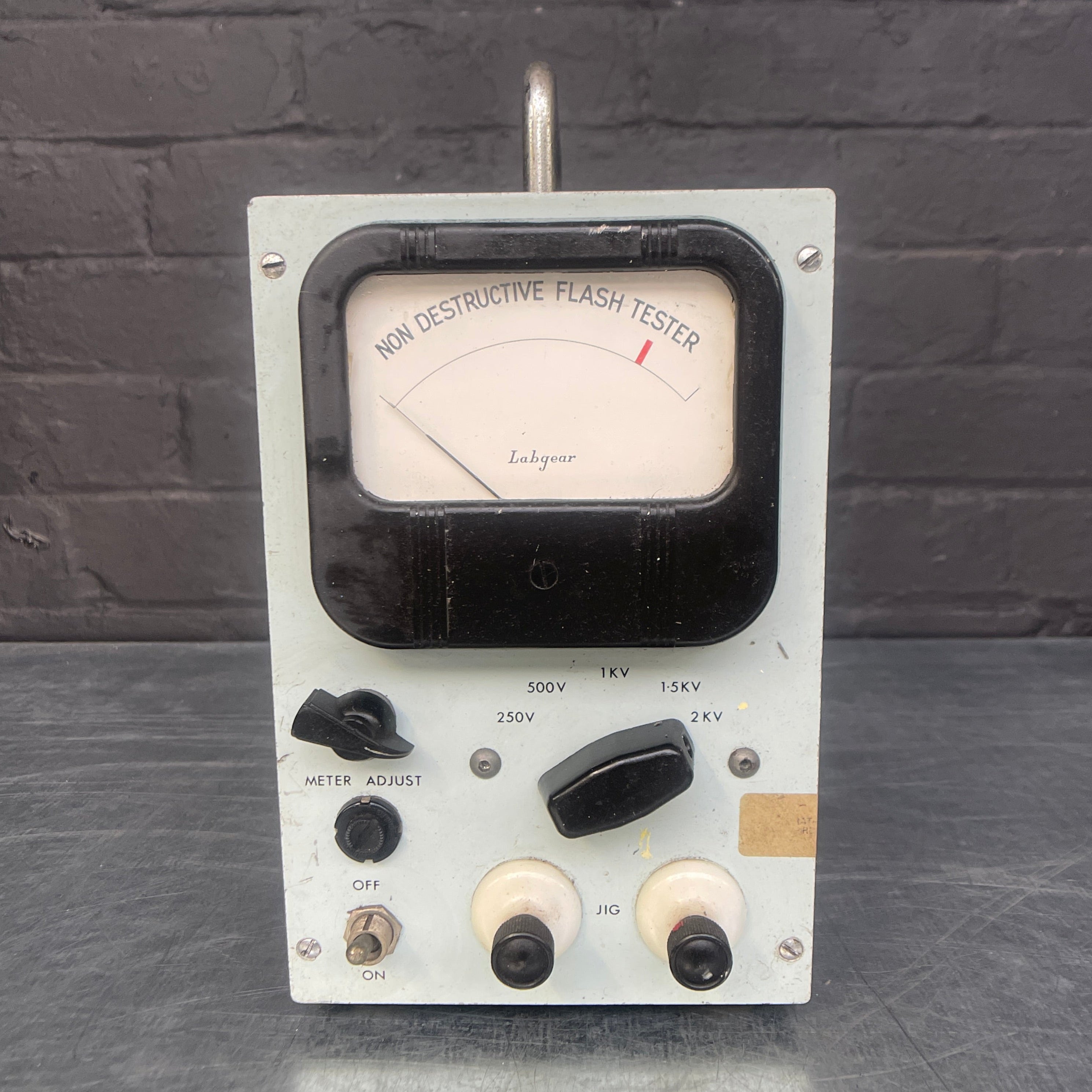 Industrial powerhouse props prop rental hire vintage movie film set dec non destructive flash tester electrical scientific