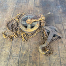 Industrial powerhouse props prop rental hire vintage movie film set dec old hoist winch rusty chain