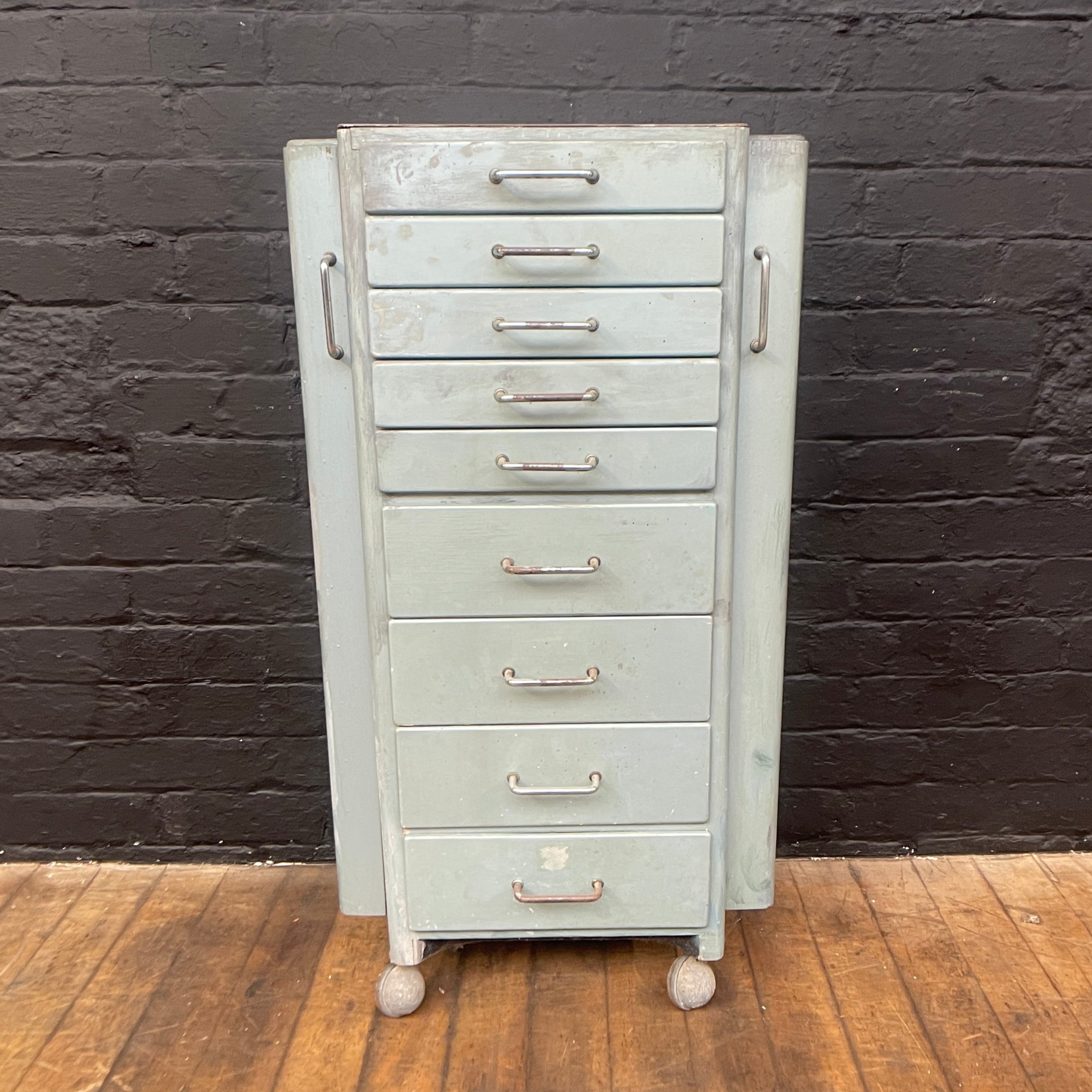 Industrial powerhouse props prop rental hire vintage movie film set dec opticians cabinet drawers