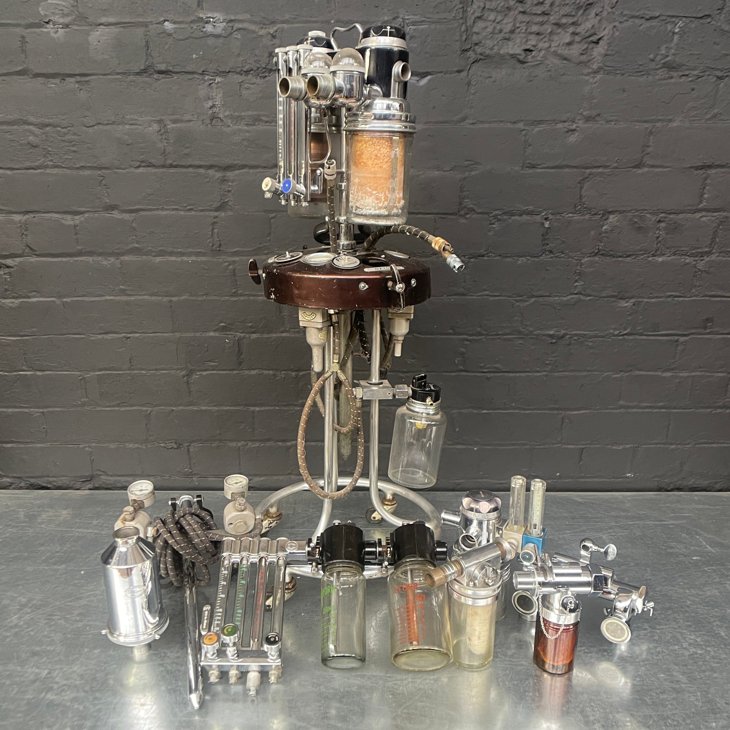 Industrial powerhouse props prop rental hire vintage movie film set dec portable field anesthesia machine medical