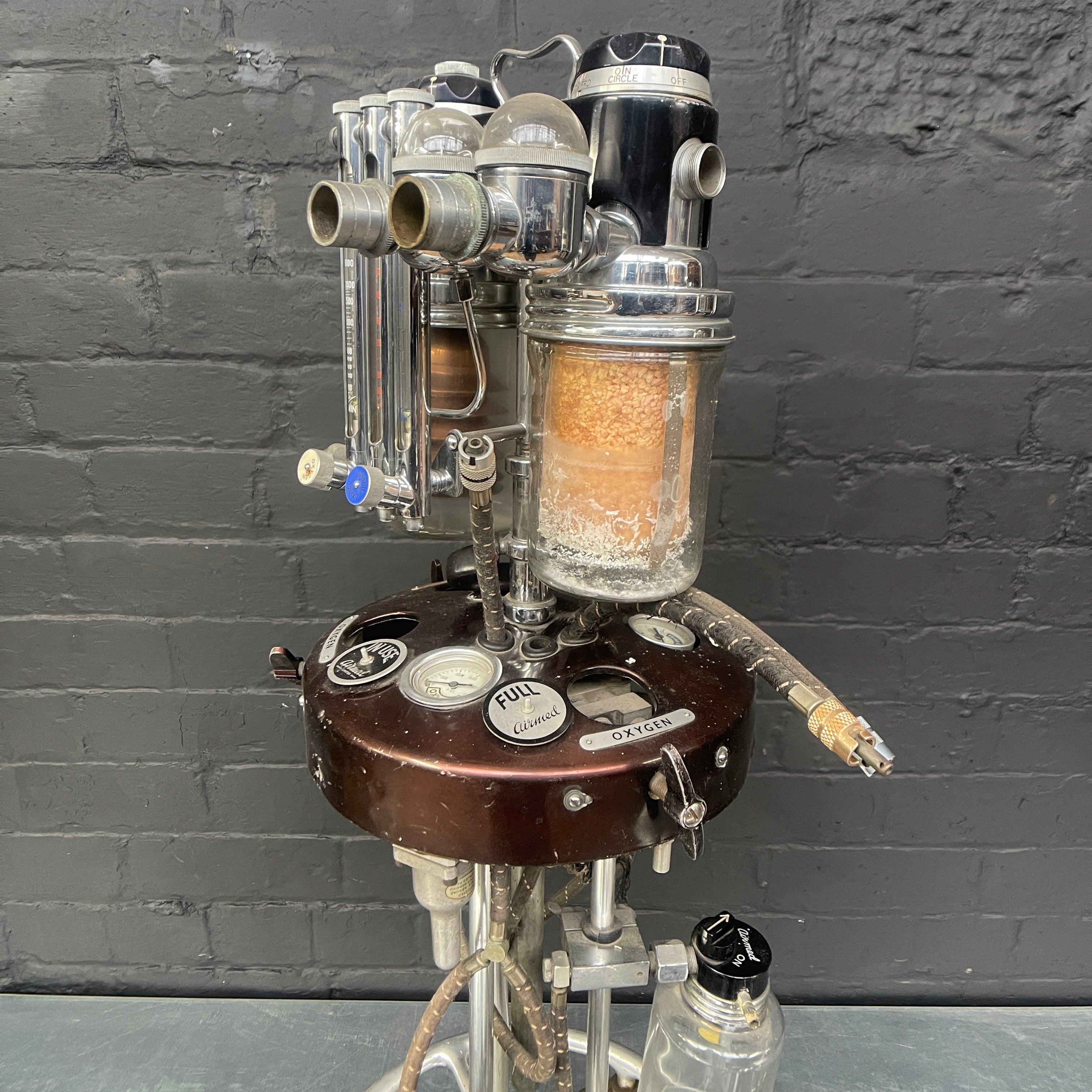 Industrial powerhouse props prop rental hire vintage movie film set dec portable field anesthesia machine medical 1