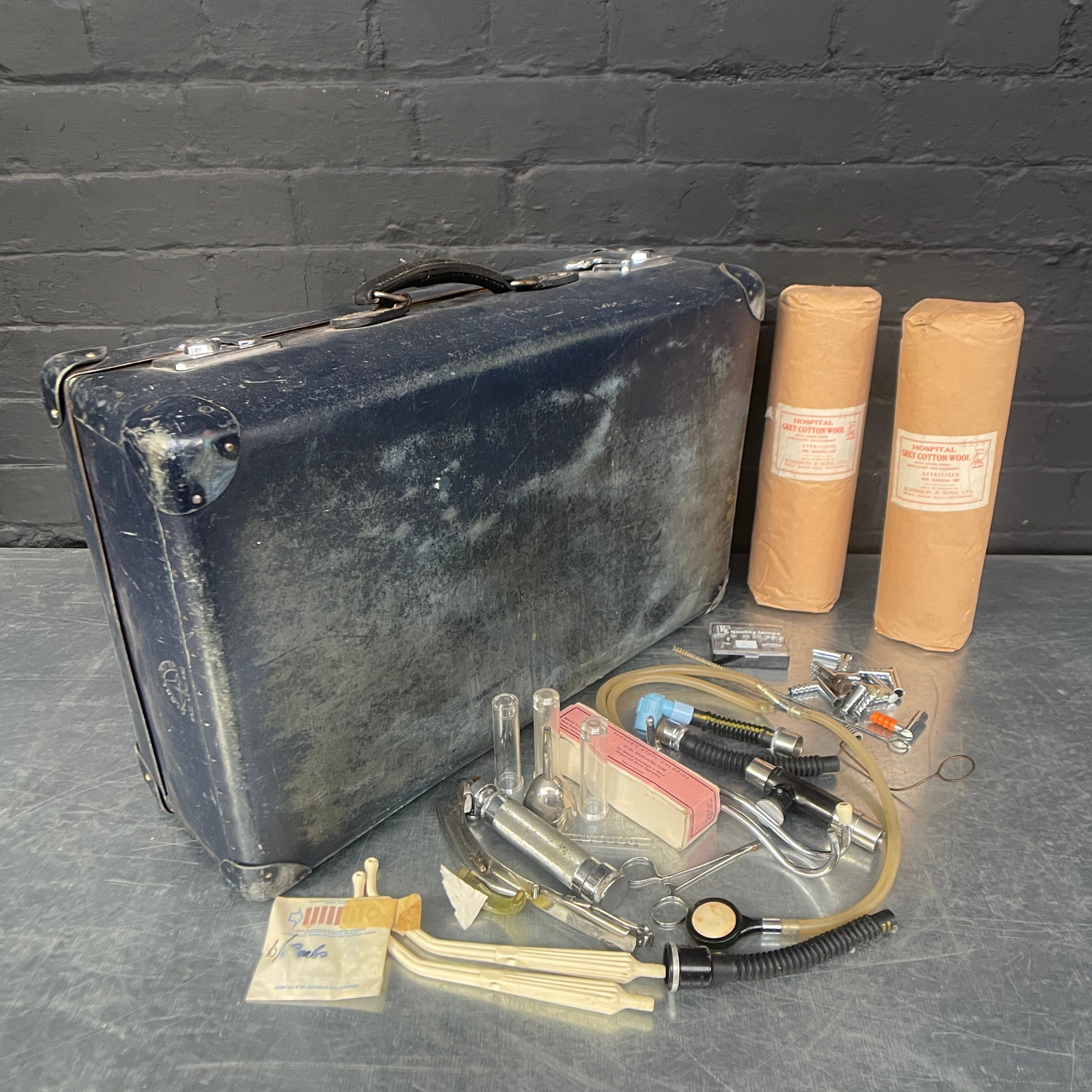 Industrial powerhouse props prop rental hire vintage movie film set dec portable field anesthesia machine medical 11