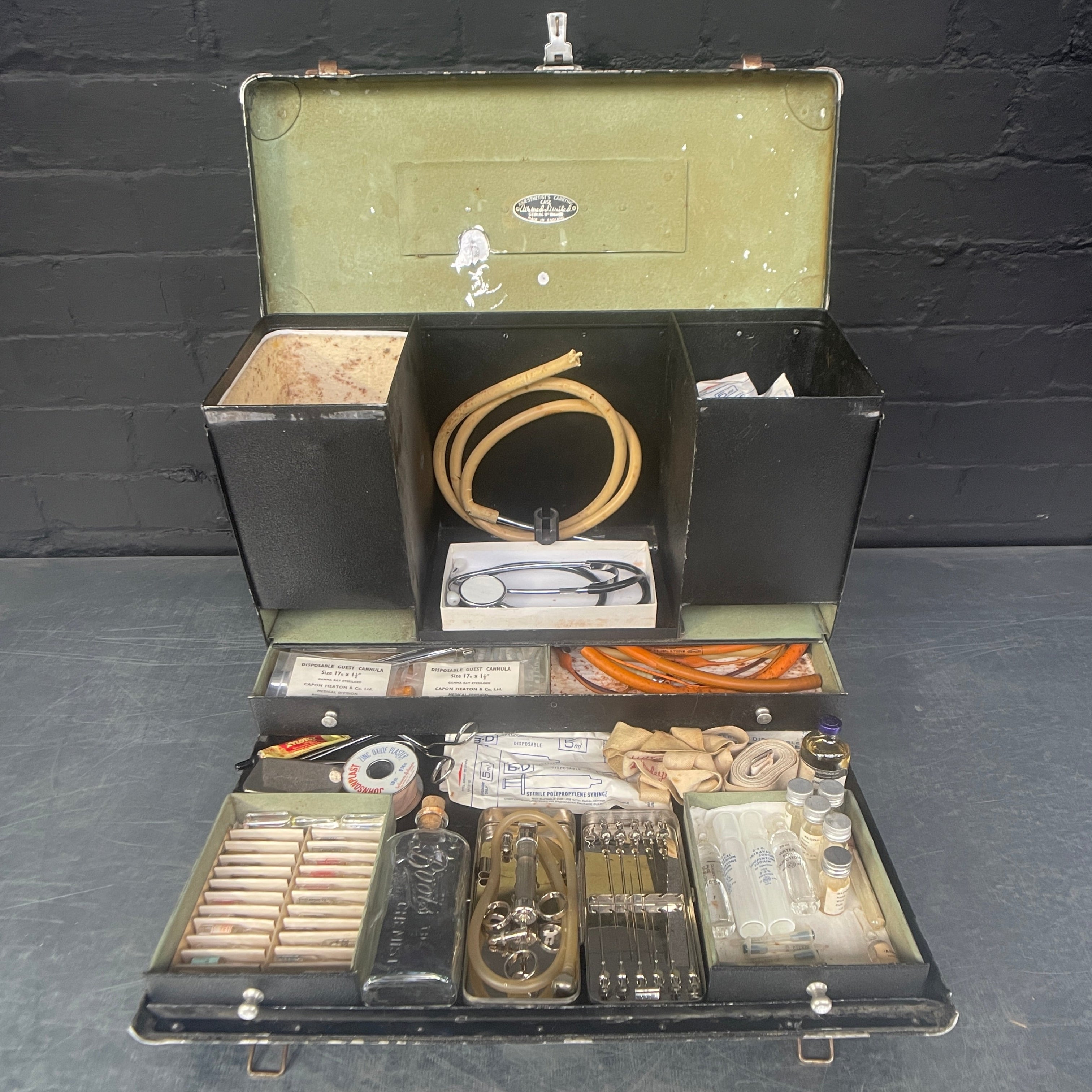 Industrial powerhouse props prop rental hire vintage movie film set dec portable field anesthesia machine medical 13