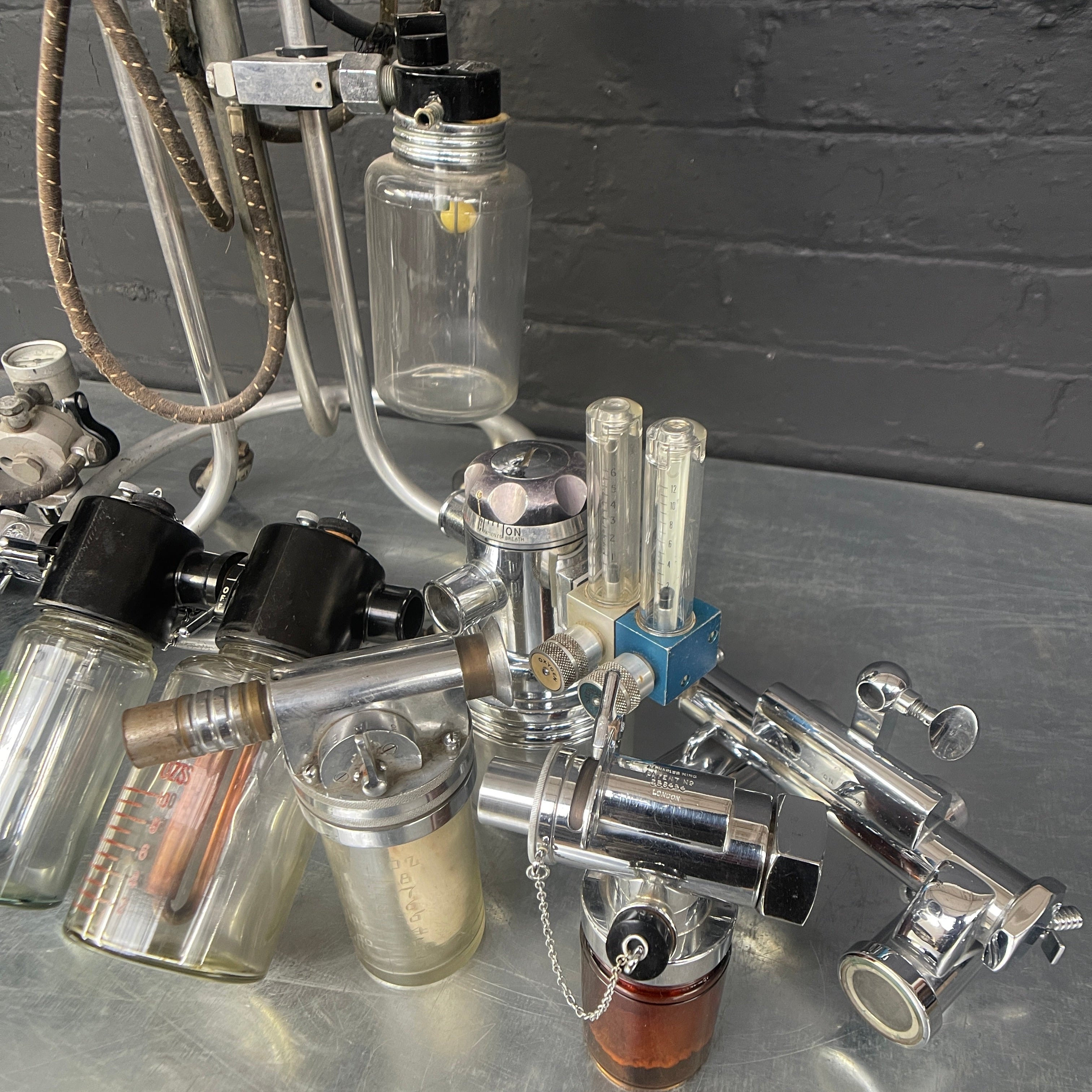 Industrial powerhouse props prop rental hire vintage movie film set dec portable field anesthesia machine medical 3