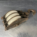 Industrial powerhouse props prop rental hire vintage movie film set dec pulley with hook