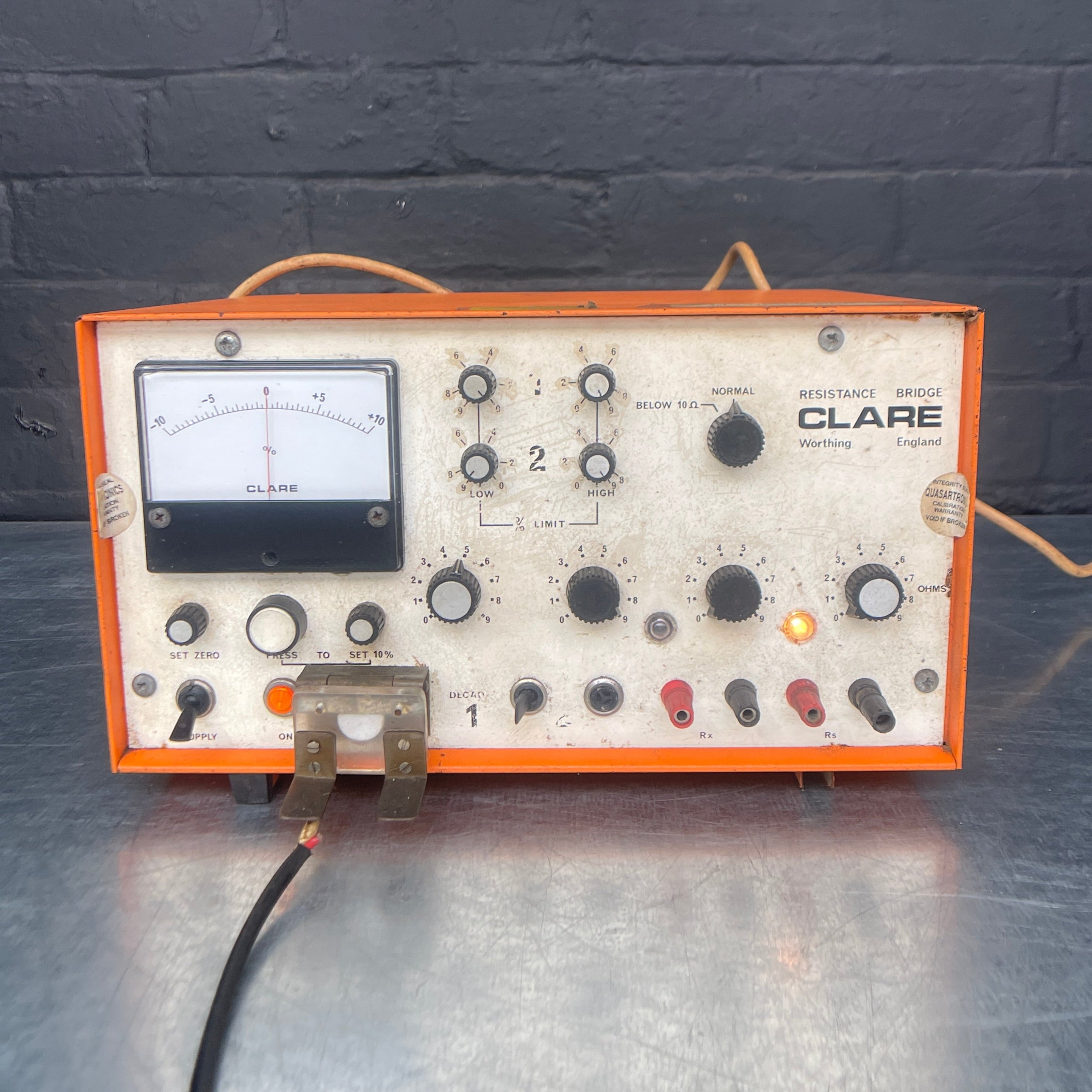 Industrial powerhouse props prop rental hire vintage movie film set dec resistance bridge tester scientific electrical