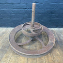Industrial powerhouse props prop rental hire vintage movie film set dec rusty large machine wheel 2