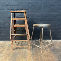 Industrial powerhouse props prop rental hire vintage movie film set dec rusty stacking stools
