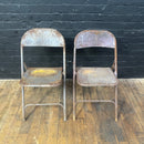 Industrial powerhouse props prop rental hire vintage movie film set dec rusty steel folding chair