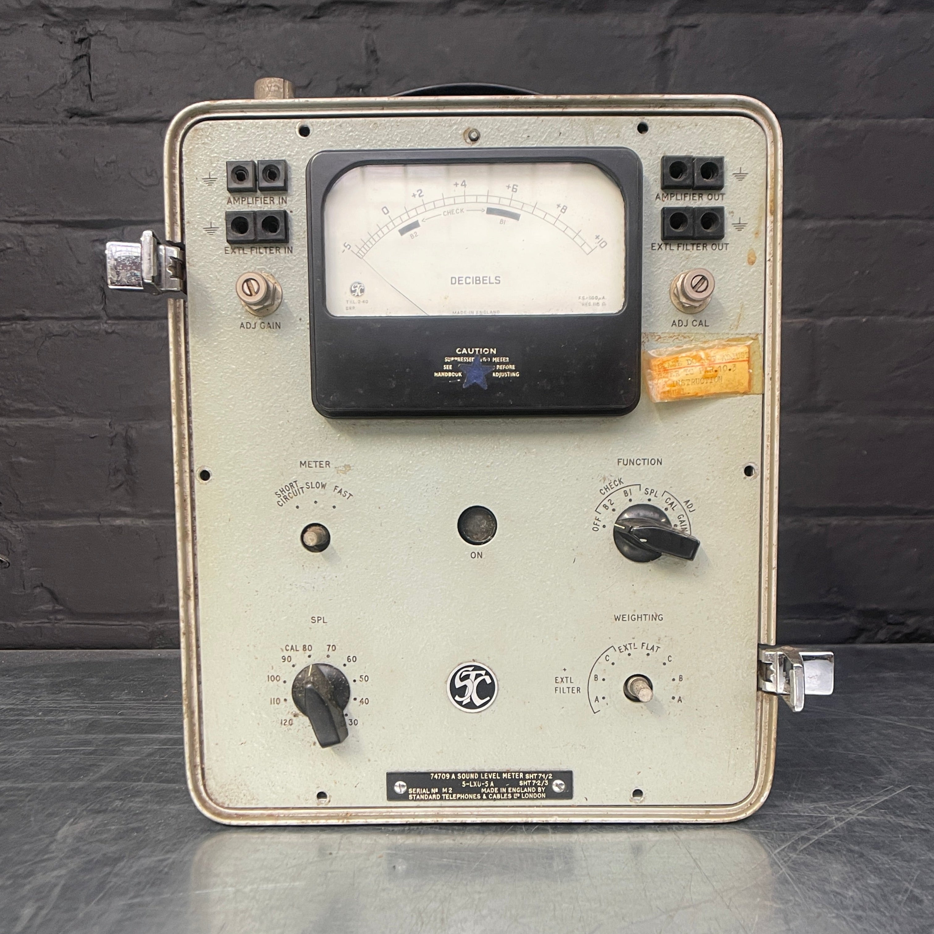 Industrial powerhouse props prop rental hire vintage movie film set dec sound level meter electrical scientific
