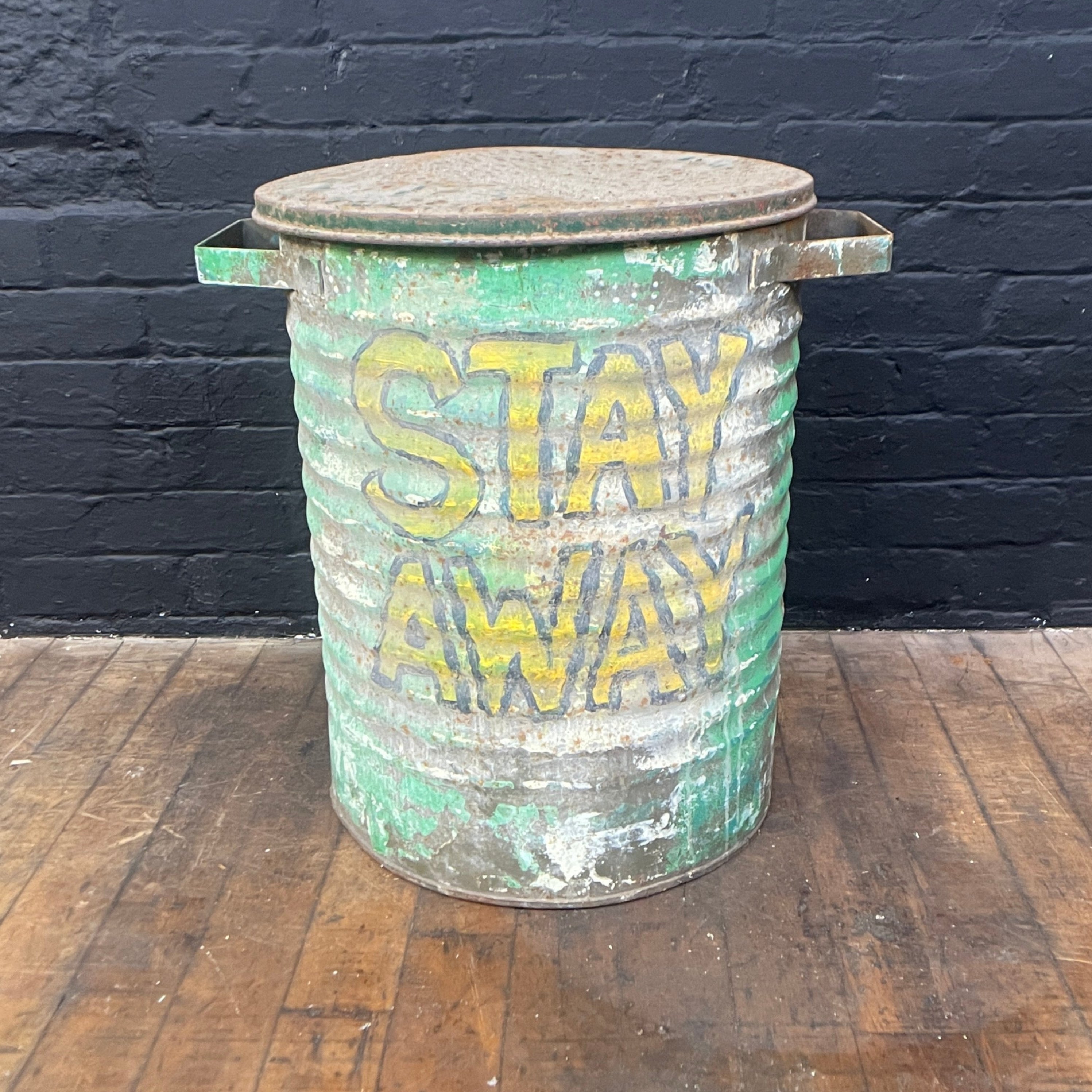 Industrial powerhouse props prop rental hire vintage movie film set dec stay away bin drum