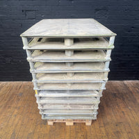 Industrial powerhouse props prop rental hire vintage movie film set dec steel metal US military pallets