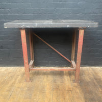 Industrial powerhouse props prop rental hire vintage movie film set dec steel workbench table engineers workstation desk heavy duty  3