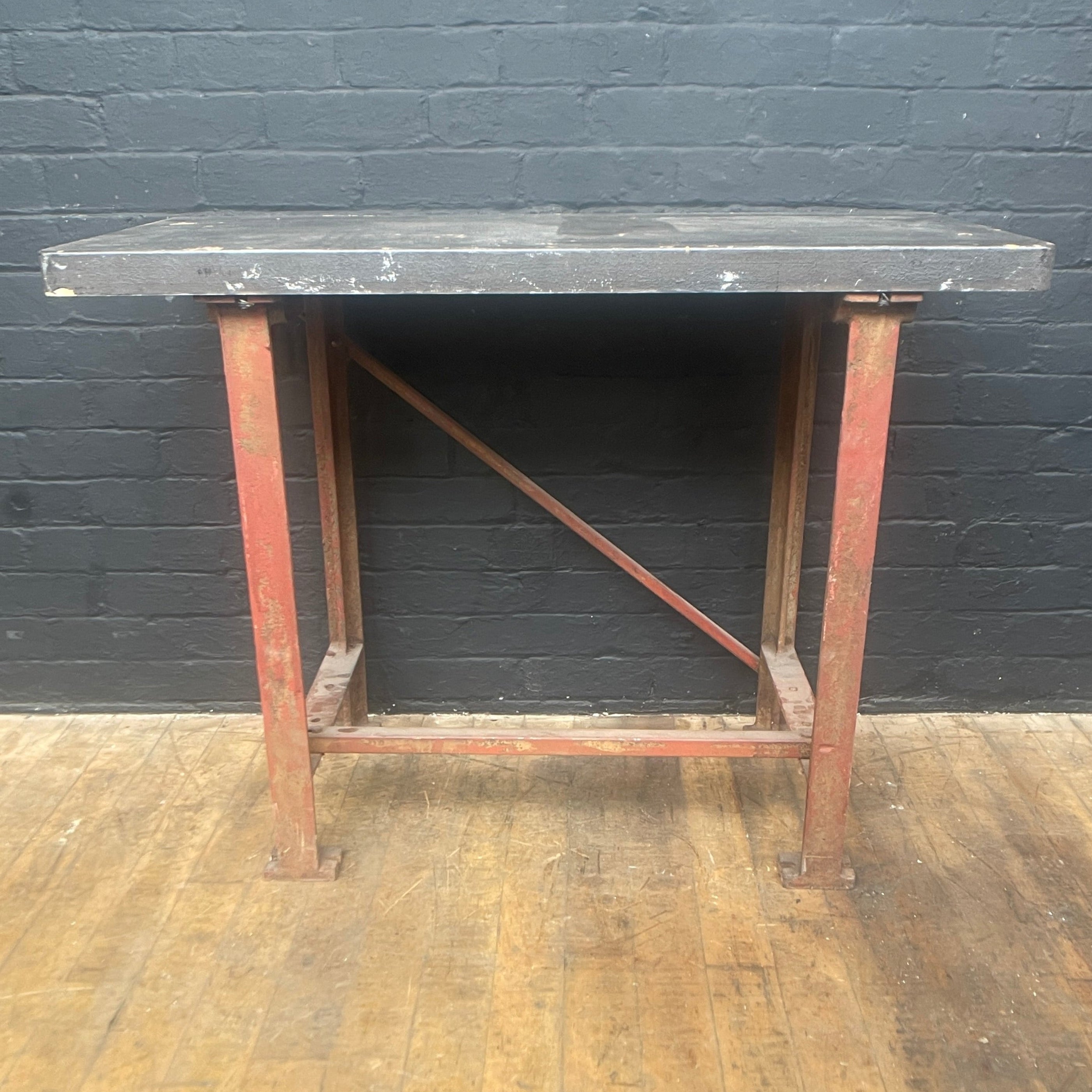 Industrial powerhouse props prop rental hire vintage movie film set dec steel workbench table engineers workstation desk heavy duty  3