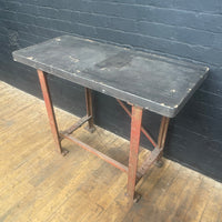 Industrial powerhouse props prop rental hire vintage movie film set dec steel workbench table engineers workstation desk heavy duty 6