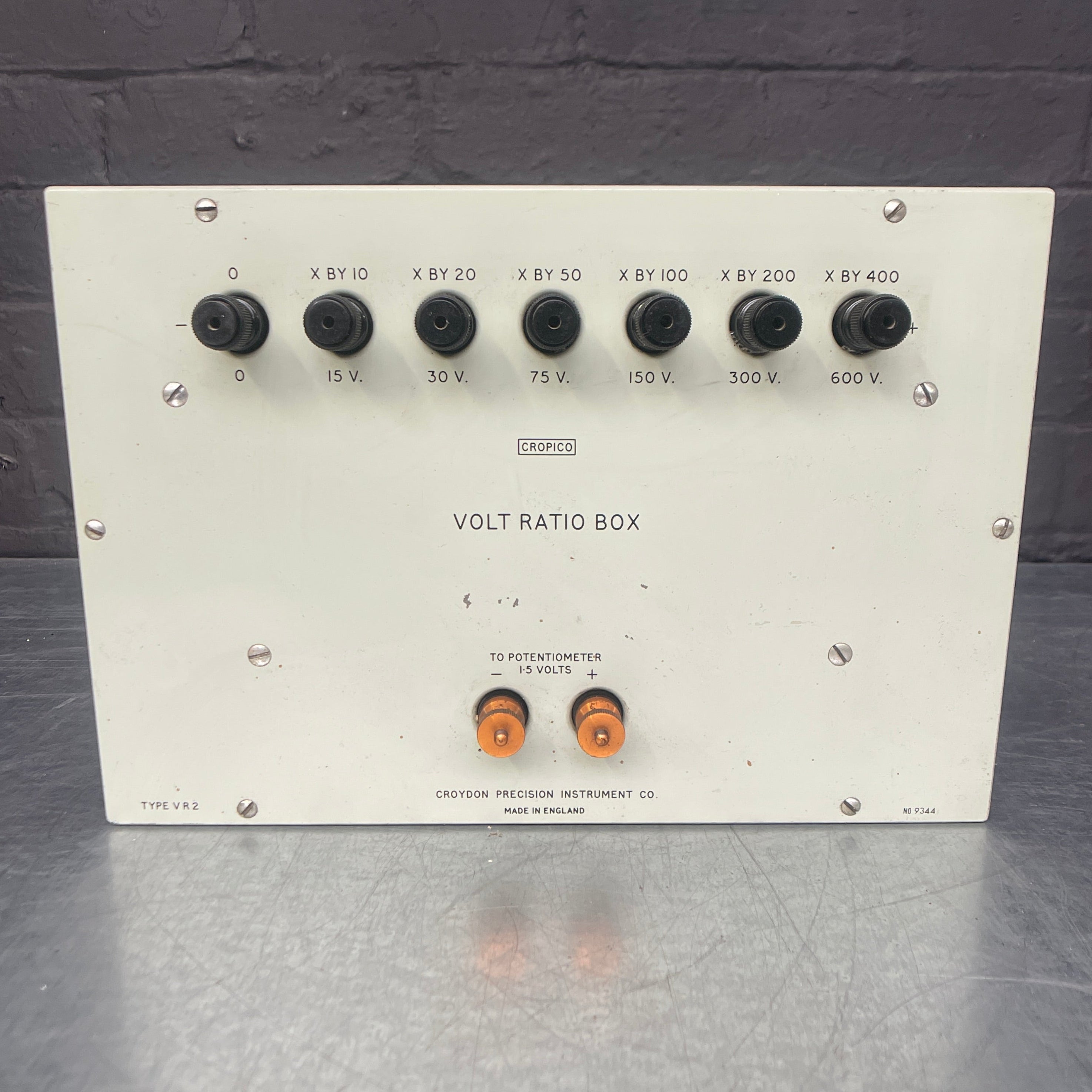 Industrial powerhouse props prop rental hire vintage movie film set dec volt ratio box electrical scientific