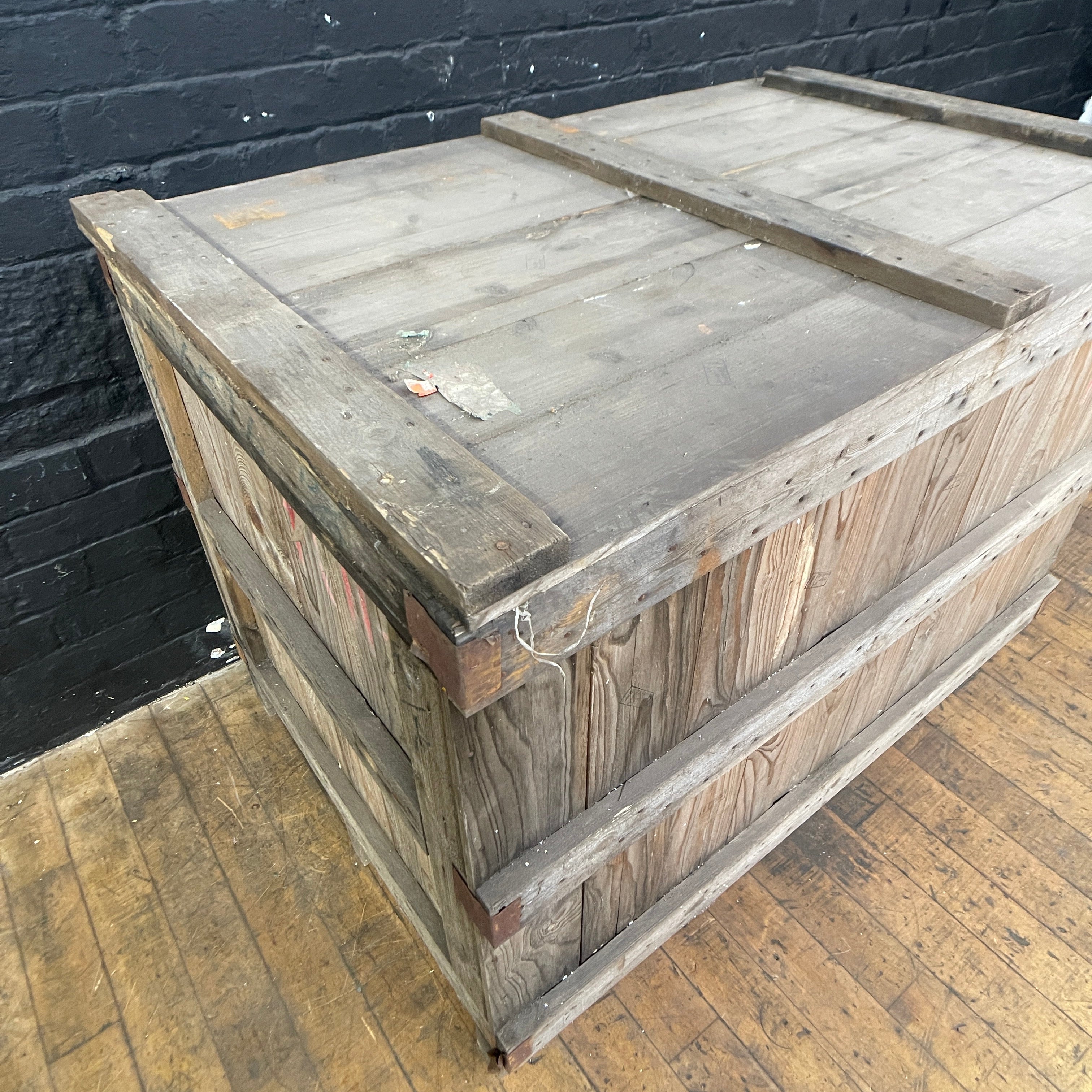 Industrial powerhouse props prop rental hire vintage movie film set dec wood wooden crate box large boxes 2